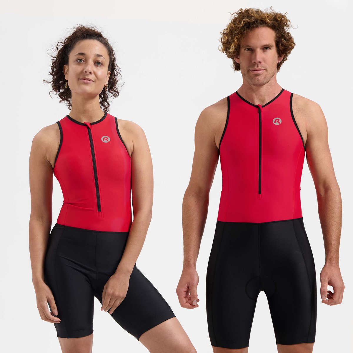 Trisuit Rogelli Florida da uomo e da donna - senza maniche - nero rosso - xl