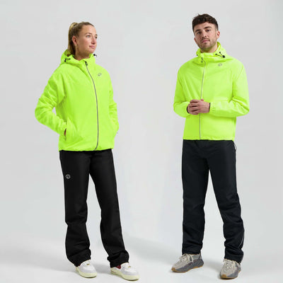 Rogelli commuter core traje de lluvia unisex - impermeable - amarillo fluor - m