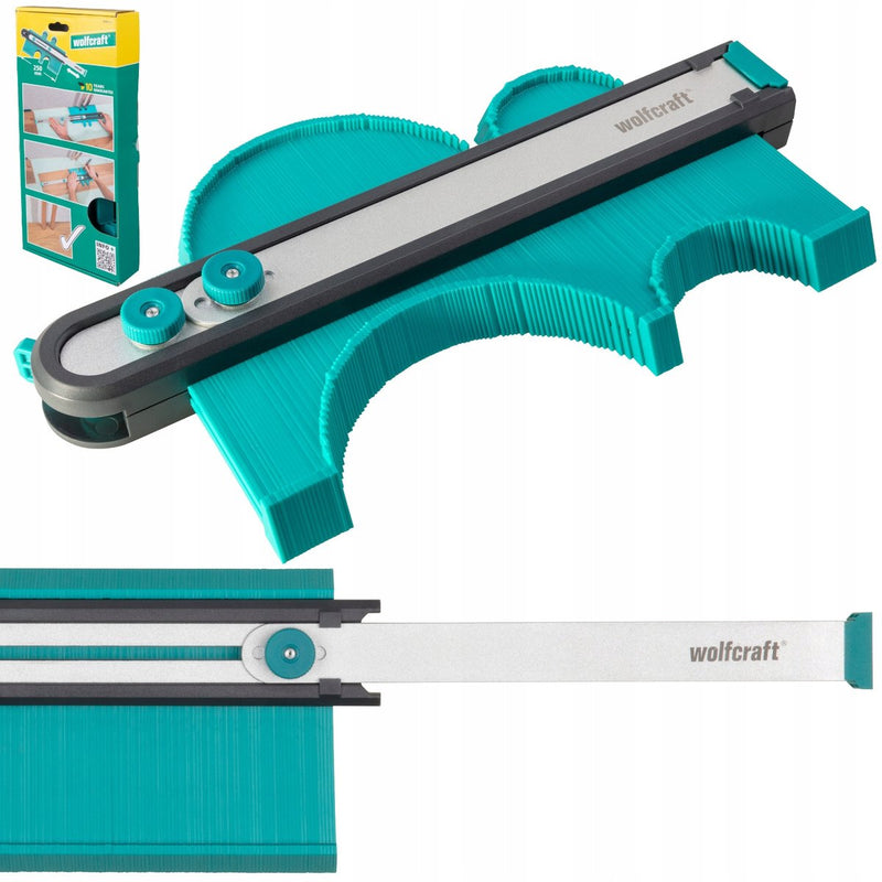 Wolfcraft - molde de contorno de 250 a 700 mm - molde de perfil pro - ayuda para marcar - 6980000