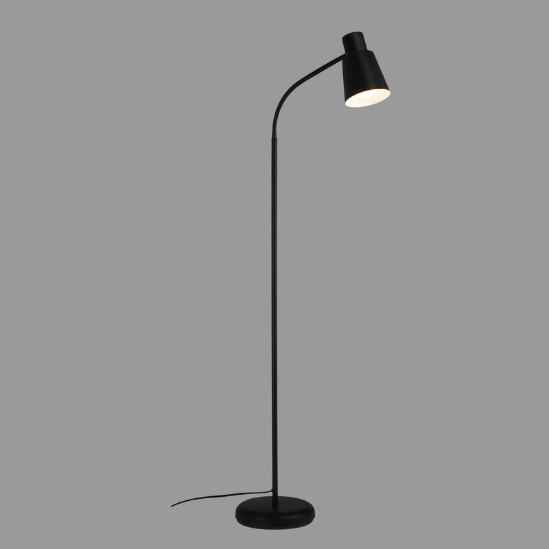 Briloner ekko - lampada da terra - lampada da terra per soggiorno - lampada da lettura - industriale - metallo - attacco E27 - nero - 128 cm