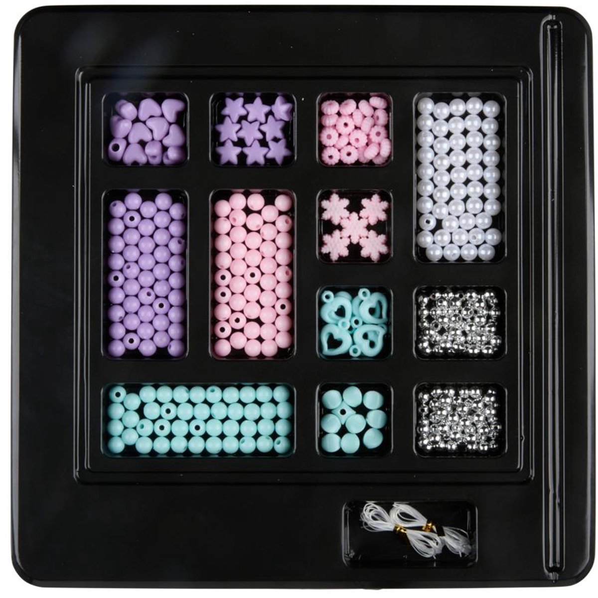 Eddy toys armband maakset voor kinderen - sieraden maakset met kralen en elastisch draad - armbandjes maken in roze paars blauw - creatieve kralen set voor kralen armband 4000 stuks