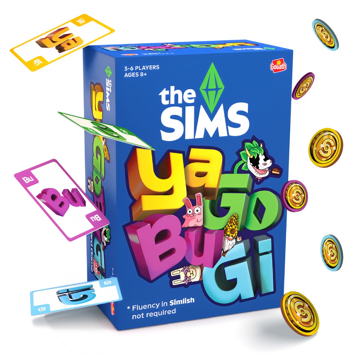 Goliath the Sims Yagobugi - gioco di carte - gioco di società - parla in simslish con i tuoi amici!