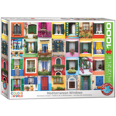 Eurographics - Finestre mediterranee [finestre mediterranee] - 1000 pezzi 68×48 cm (l×a) - puzzle