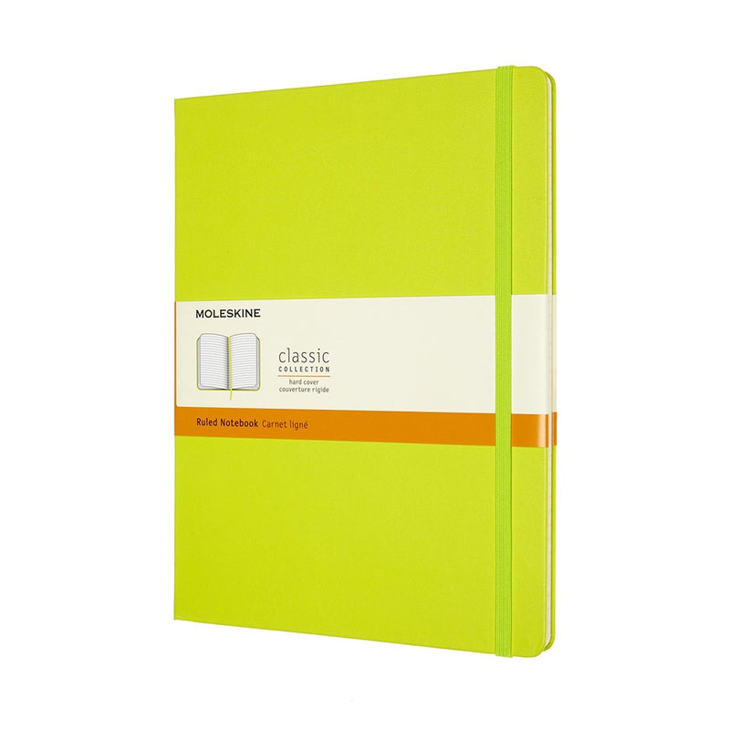 Cuaderno clásico Moleskine - extra grande - tapa dura - rayado - verde limón