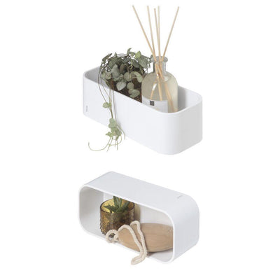 Tiger 2-store - estante de pared - estante de ducha 25 cm - sin taladrar - taladrar ni pegar - blanco