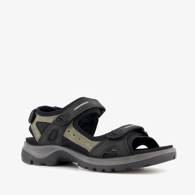 Ecco onroads leather women's sandals black green - size 39