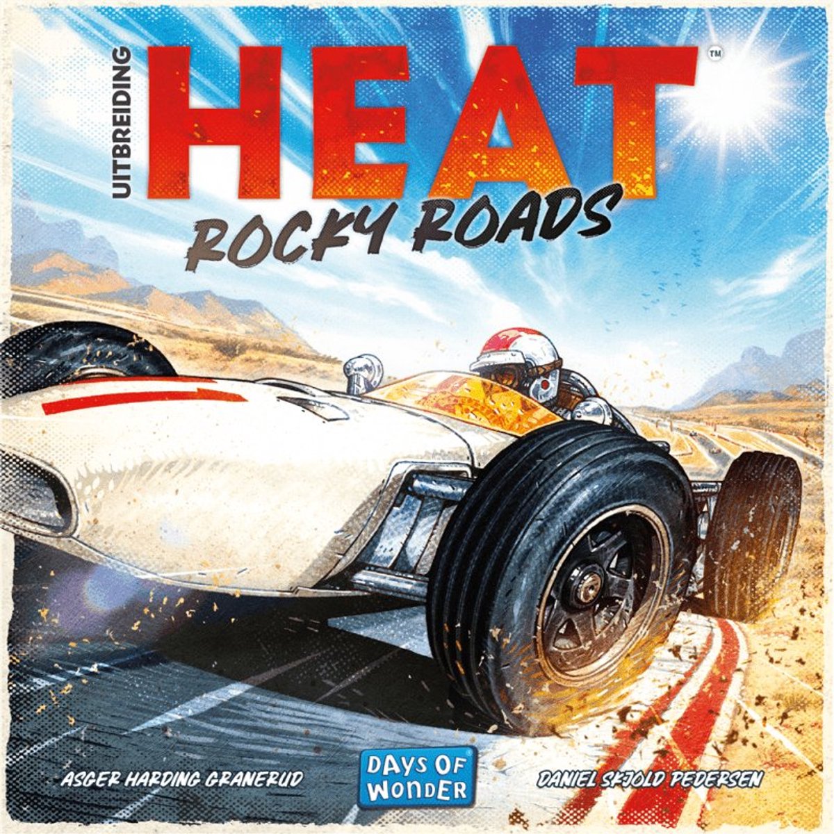 Days of wonder bordspel uitbreiding heat rocky roads racecircuit.