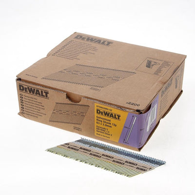 Chiodi Dewalt dnpt28r63g12z 33º incollati con carta 2,8x63mm zincati ad anello ve=2200