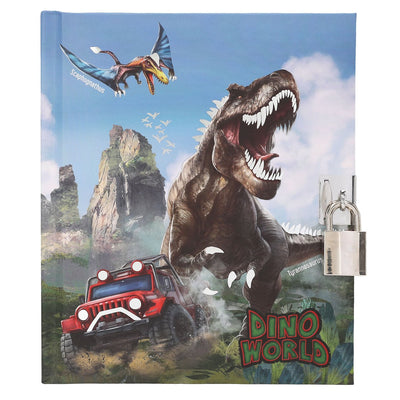 Diario del mondo dei dinosauri modello top con serratura