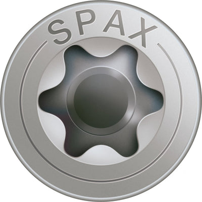 Spax 1197000350353 tornillo de acero inoxidable, cabeza avellanada, 3,5 x 35, rosca completa, t-star plus t15 - en blanco - 200 piezas
