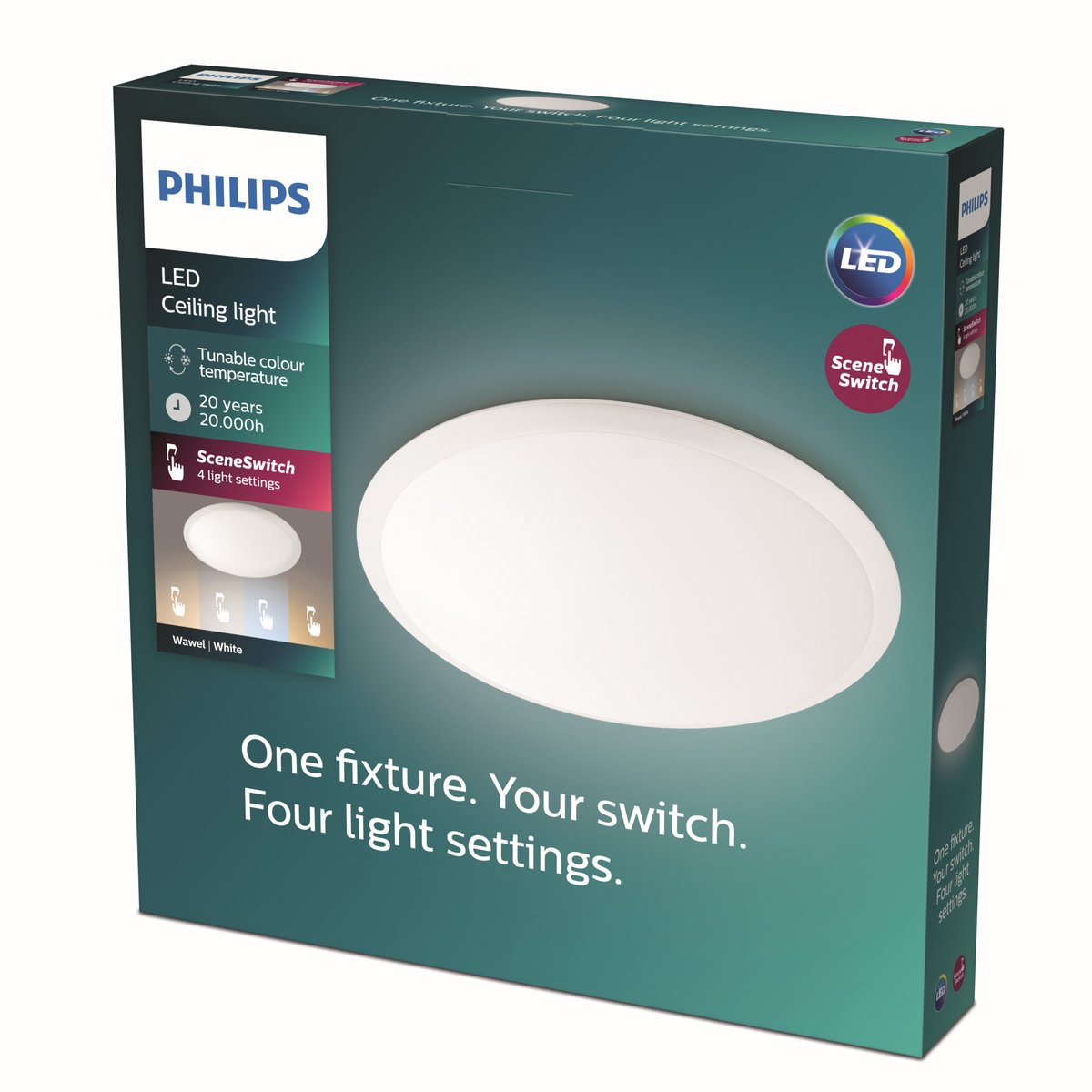 Plafoniera Philips LED Philips Wawel - bianca - piccola - 17 W