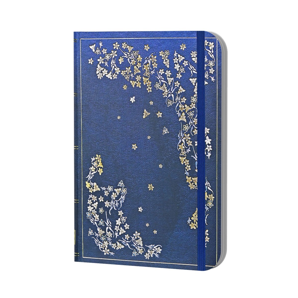 Cuaderno compacto Peter Pauper - rama dorada - con cierre elástico - 13x18 cm