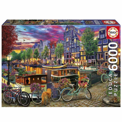 Educa - puzzle 6000 piezas - ciclismo en Amsterdam
