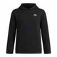 Under armour ua b rival fleece hoodie-blk jongens sporttrui - ultimate zwart - wit