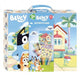 Ludo bluey tekenkoffer - kleurboek 32 bladzijden - 10 stiften - 10 potloden - 30 stickers