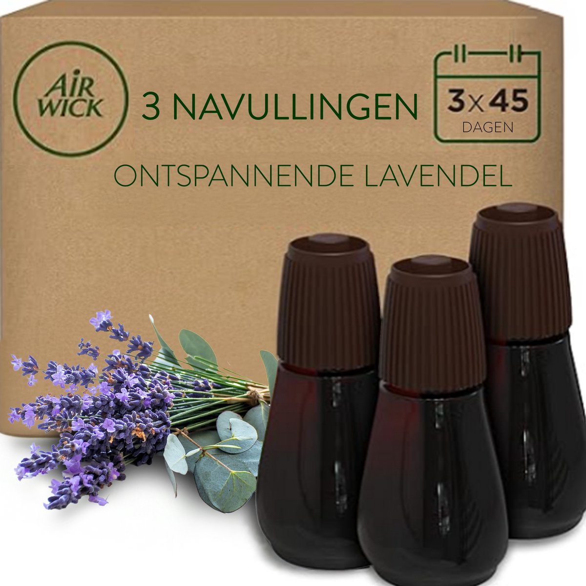 Deodorante automatico per ambienti Air Wick Essential Mist - lavanda rilassante - 3 ricariche