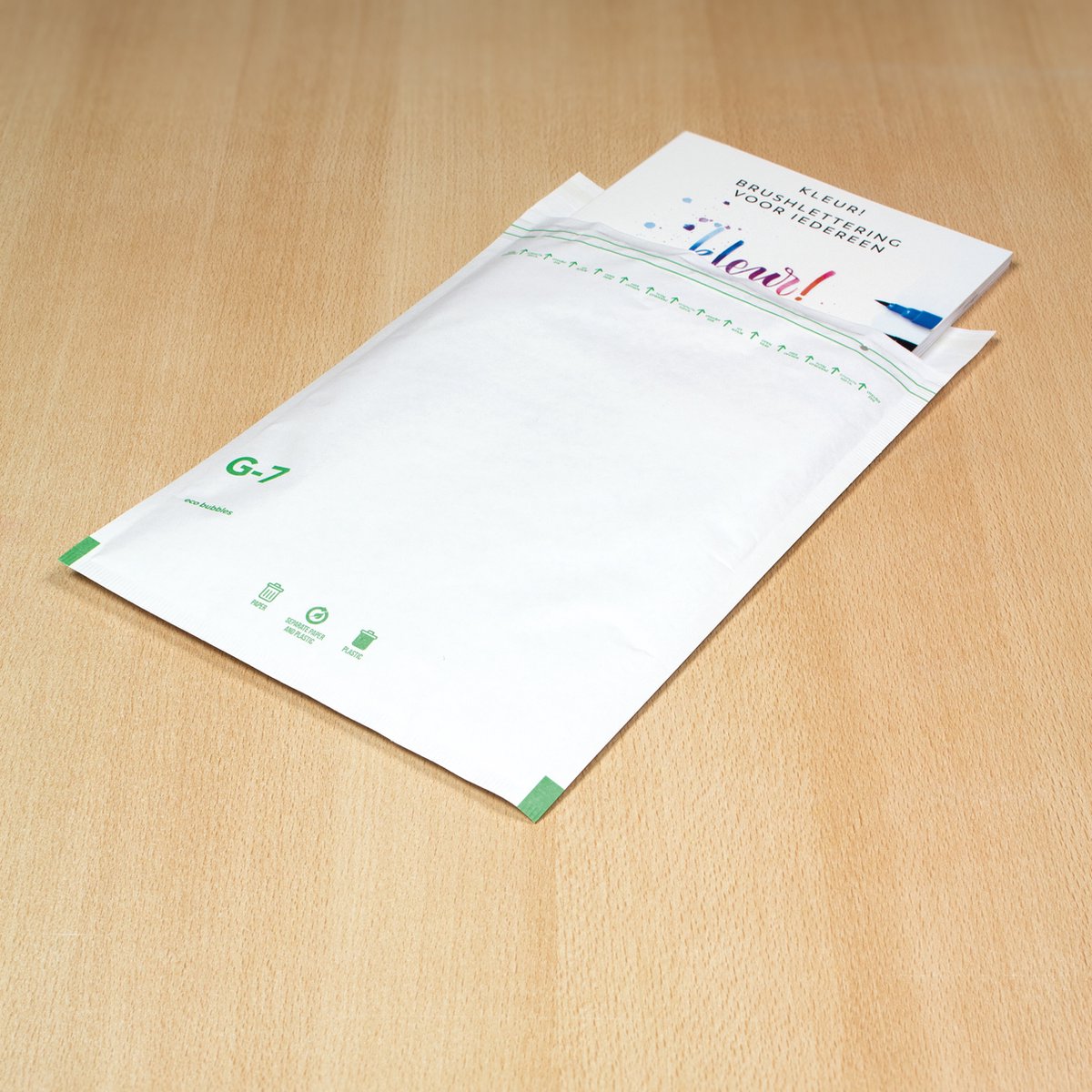 Raadhuis luchtkussenenvelop - 250x350mm - g17 - met plakstrip - wit - 100 stuks - rd-306617