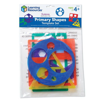 Plantillas de recursos de aprendizaje establecidas para formas y dibujos: juguetes educativos. -4+