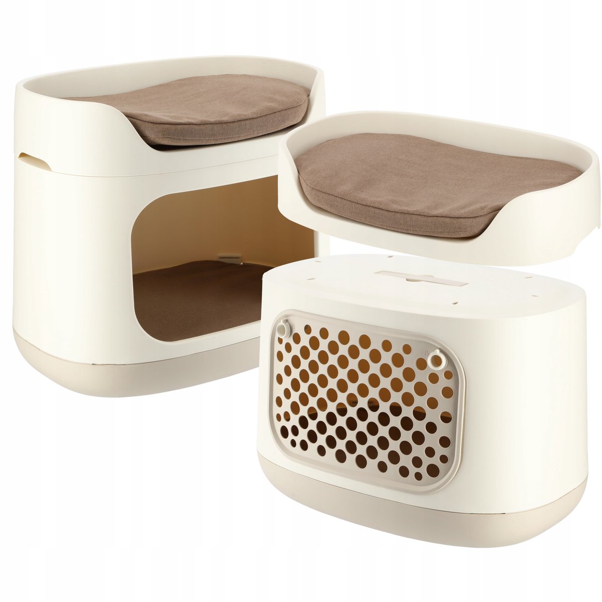 Curver bunkbed kattenmand - beige bruin - 58 x 3 2x 50 cm