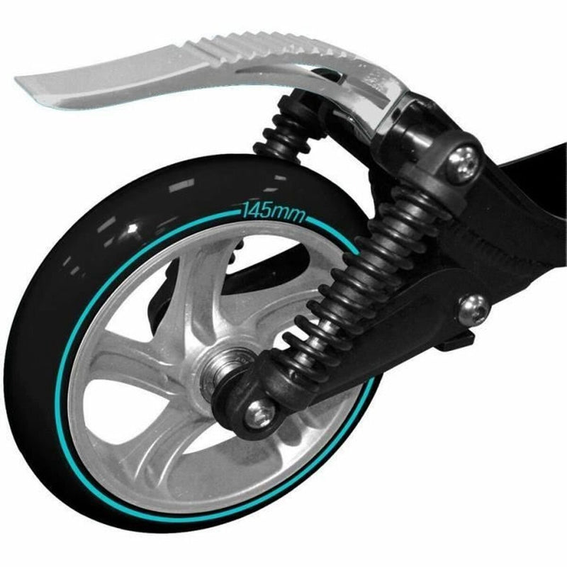 Skids control foldable double suspensions adjustable scooter 145mm carbone