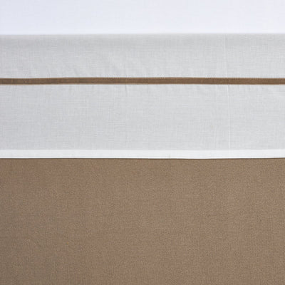 Sábana para cuna Meyco baby piping - taupe - 100x150cm - 0,3 tog