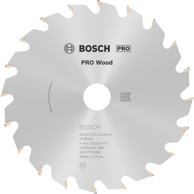 Bosch cirkzb opt 140x20 12,75x2,4 20t wz