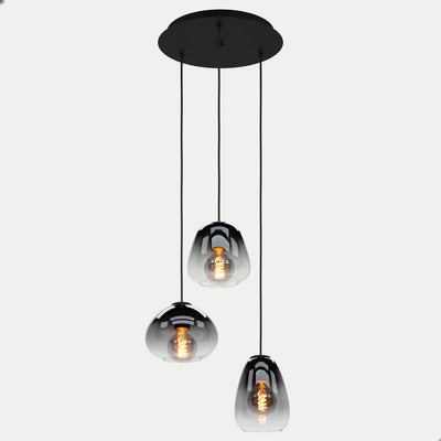 Lampada a sospensione Eglo aguilares - e27 - ø 43 cm - vetro - nero