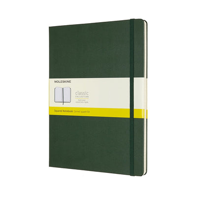 Moleskine classic notitieboek - extra large - hardcover - geruit - mirte groen