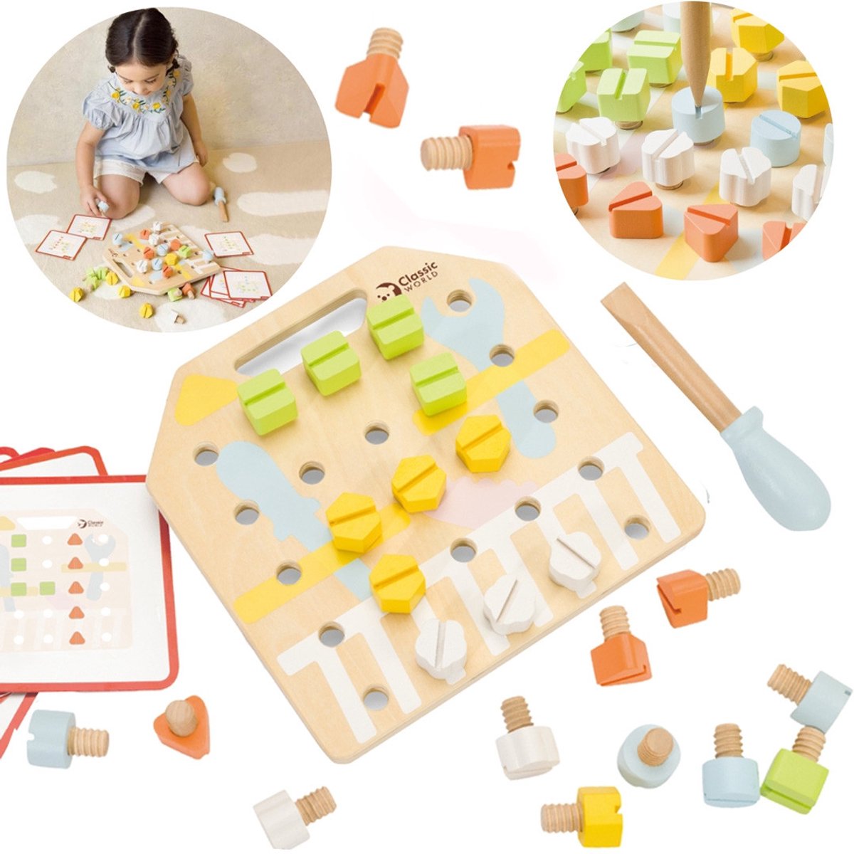 Classic World World Wooden Vite Board Coordination Game, 27DLG.