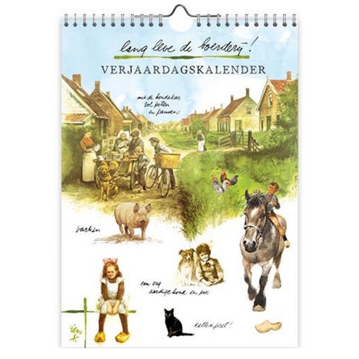 Rien poortvliet verjaardagskalender - lang leve de boerderij - 18x25 cm