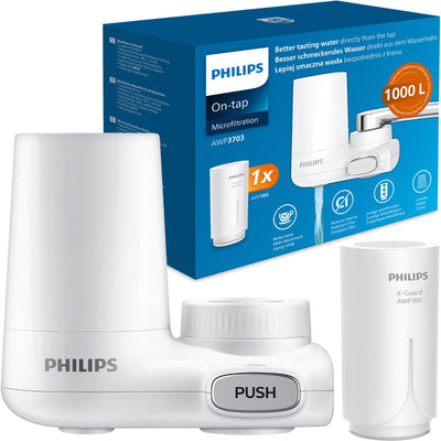 Philips awp3703 - filtro per l'acqua del rubinetto - gustoso e pulito - installazione semplice
