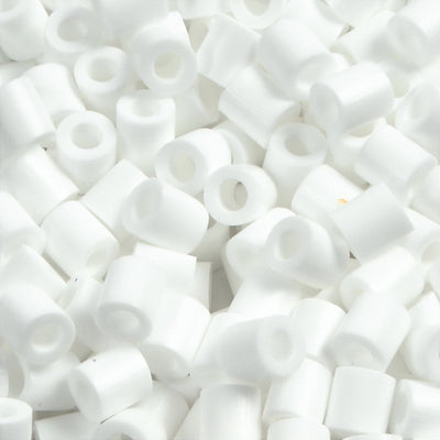 Perline termoadesive Nabbi, misura 5x5 mm, misura buco 2,5 mm, media, bianco (32221), 6000 pezzi 1 scatola