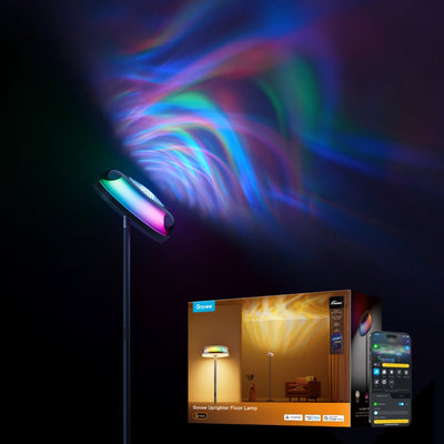 Lampada da terra intelligente Govee 170 cm materia rgbicww - illuminazione ondulata wall wash - tre zone luminose - illuminazione di proiezione