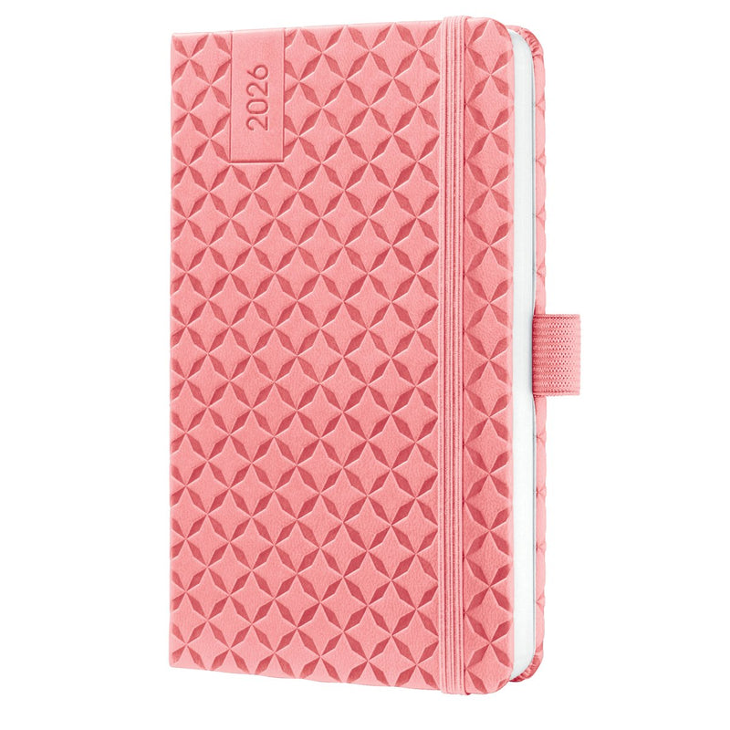 Sigel agenda semanal flair 2026 - tamaño a6 - rosa rosa - tapa dura - si-j6110