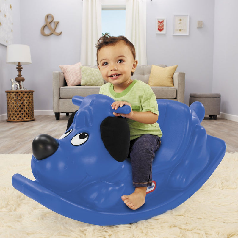 Little Tikes - Cucciolo a dondolo - Altalena a dondolo - Altalena per interni ed esterni - Blu