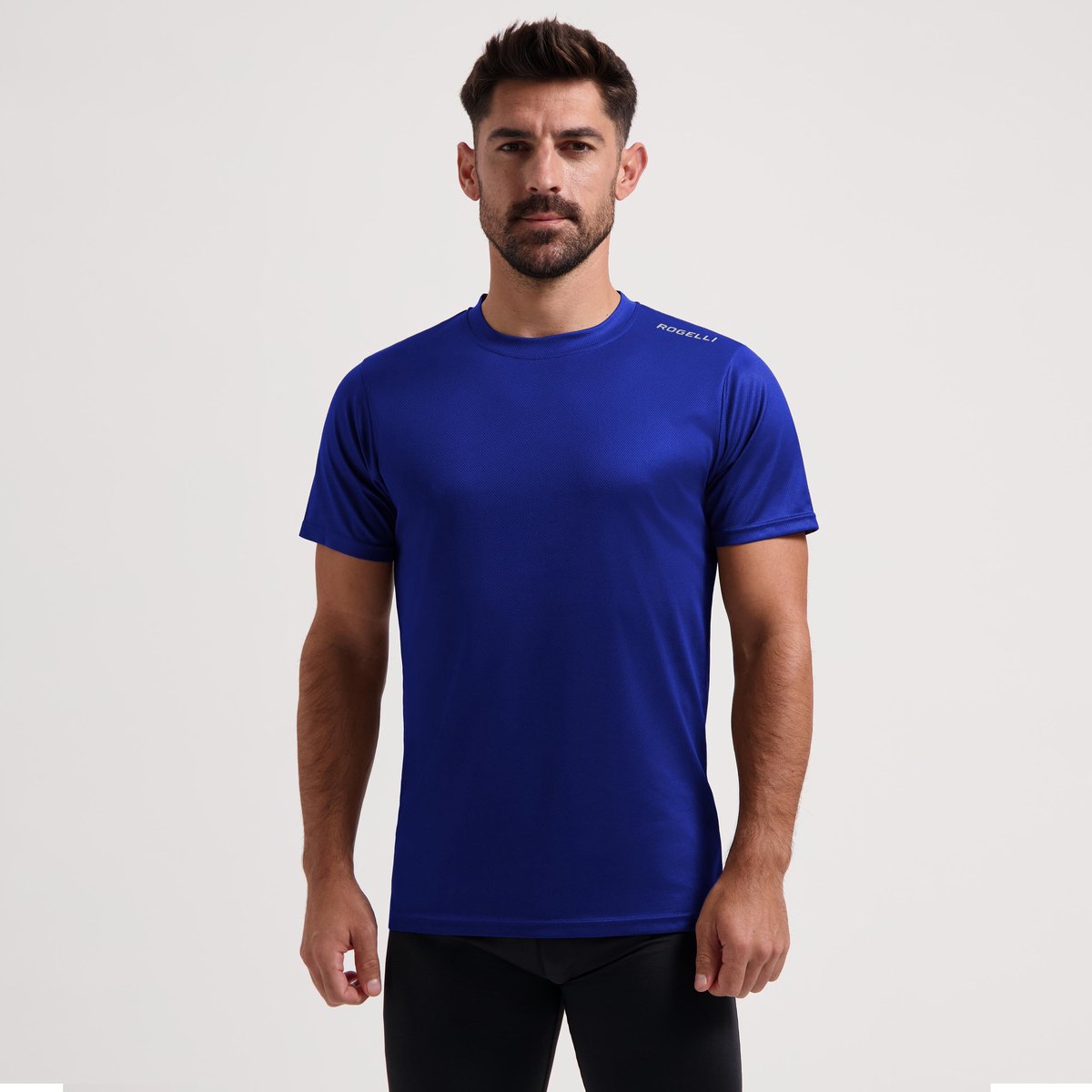 Rogelli promo camiseta de running para hombre - manga corta - azul - m