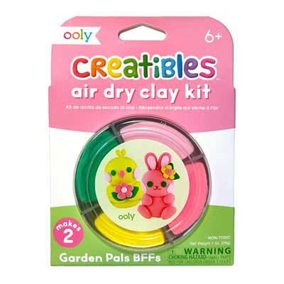 Ooly - creatibles - mini air dry clay kit - garden pals bff's - 4 clay colors