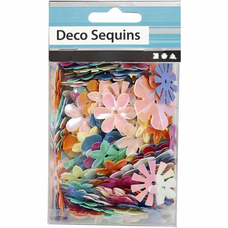 Lentejuelas Creativ Company, tamaño 6-20 mm, aprox. 390 piezas, colores pastel, 10 g 1 caja