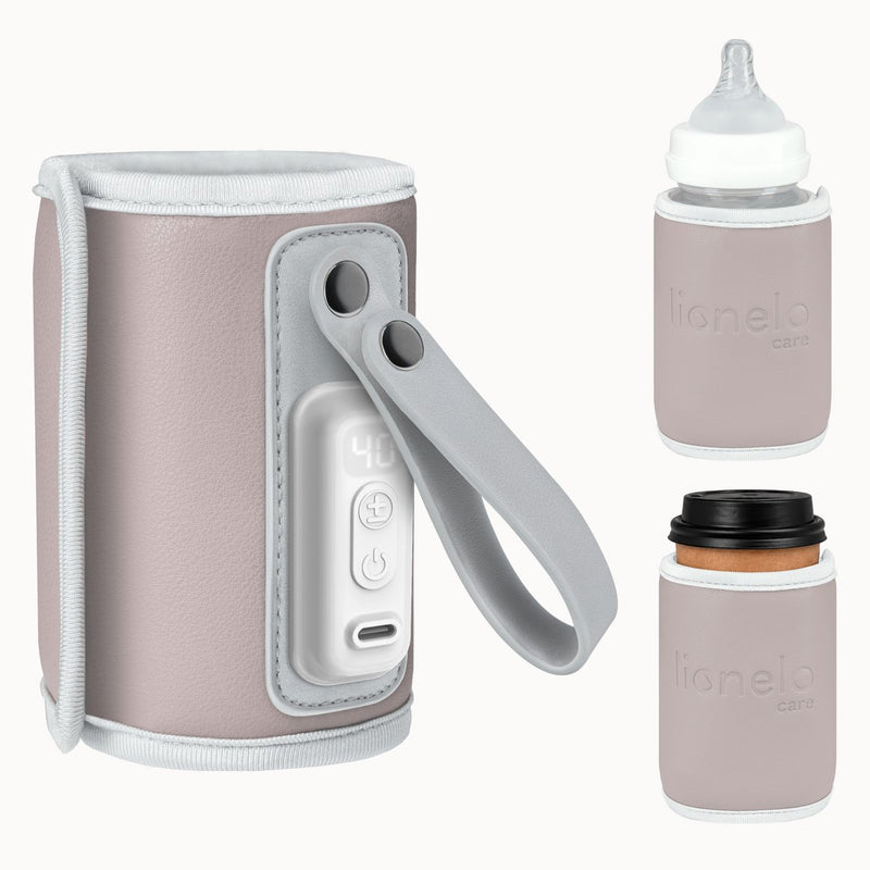 Lionelo thermup go – scaldabiberon portatile – alimentazione USB-C – 5 impostazioni di temperatura (38–50°C) – per biberon fino a 70 mm – termostato contro il surriscaldamento – compatto e leggero (100 g) – senza BPA – incluso cavo USB-C