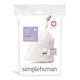 Bolsas de basura Simplehuman code m - 45 litros - 20 piezas - con cordón - blanco