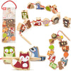 Classiche World World Wooden Roads perline Animali forestali