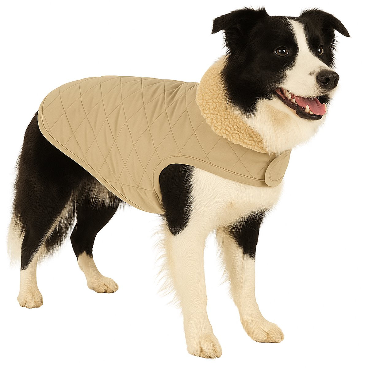 Flamingo dog coat – bonnie – dog coat – winter dog jackets – waterproof dog coat – 50 cm – a:50cm b:38-40cm c:62-68cm – beige