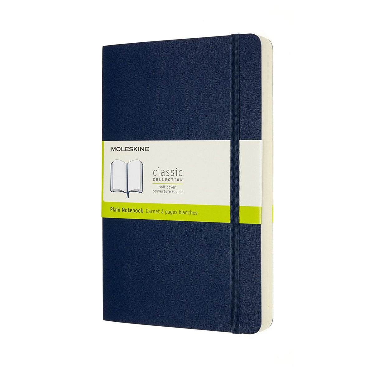 Moleskine classic notitieboek - expanded - large - softcover - blanco - saffier blauw