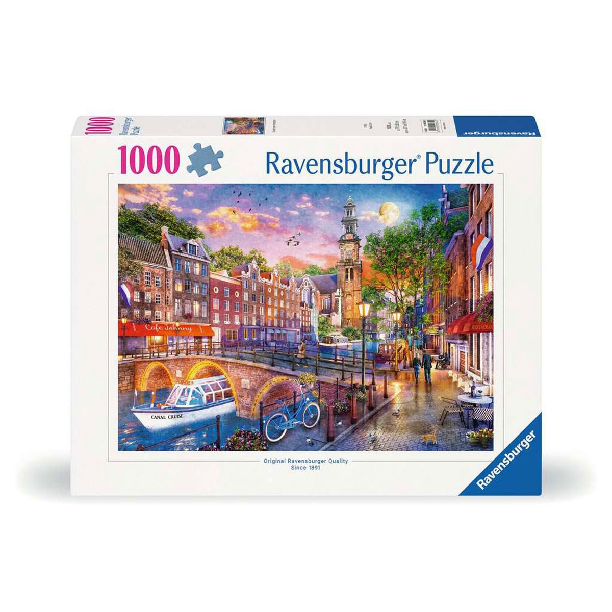 Ravensburger puzzle Amsterdam sunset - 1000 pieces of cardboard.