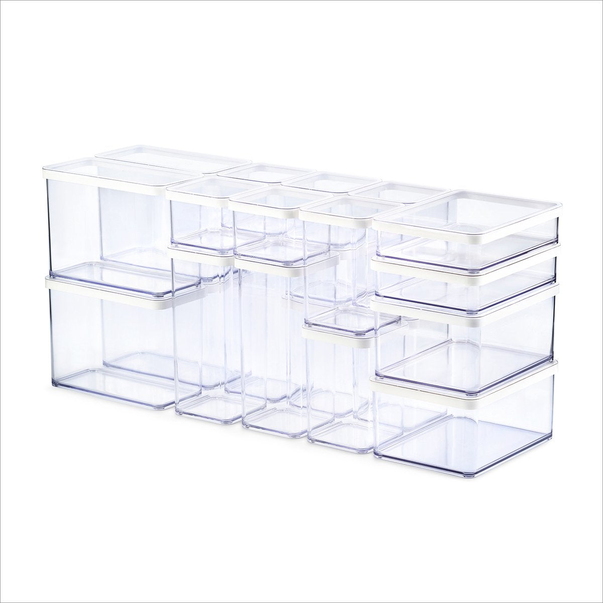 Rotho loft - set premium bewaarbussen 24-delig - luchtdicht - vaatwasmachinebestendig - wit