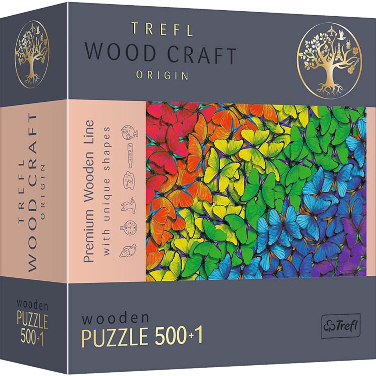 Trefl 500+1wp - farfalle arcobaleno