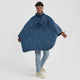 Rogelli commuter core regenponcho - waterdicht - blauw - one size