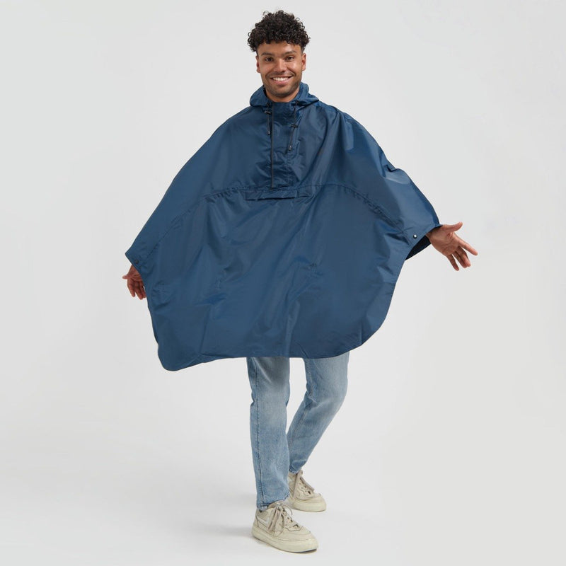 Poncho de lluvia Rogelli commuter core - impermeable - azul - talla única