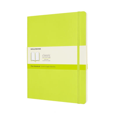 Moleskine classic notitieboek - extra large - softcover - blanco - citroen groen