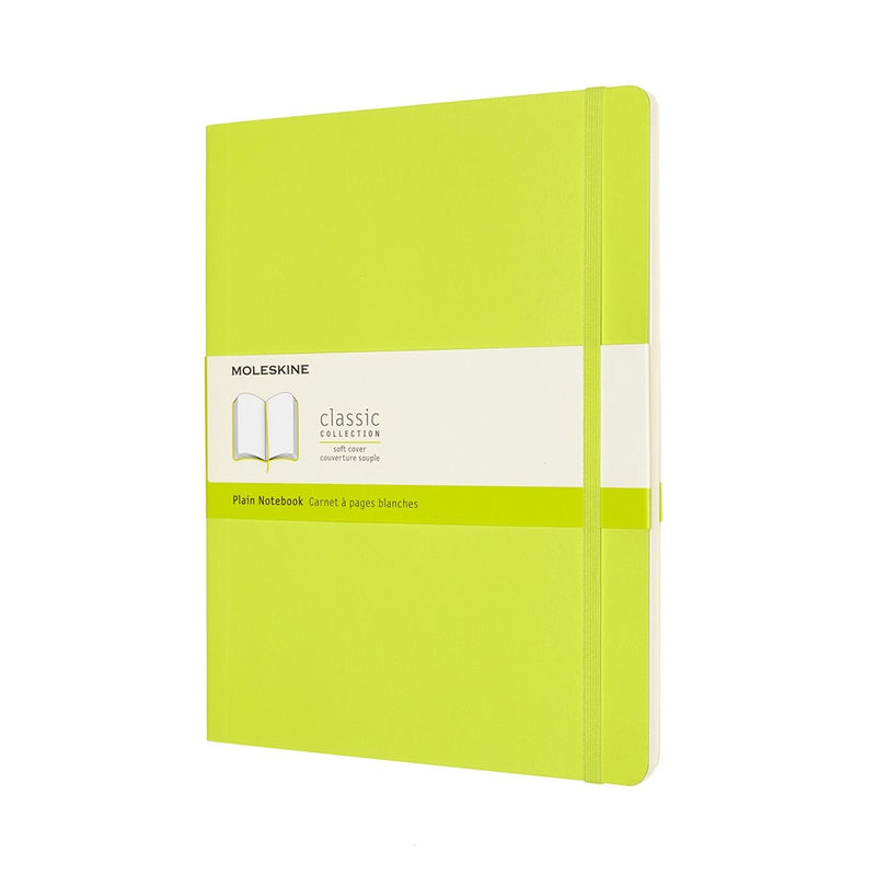 Moleskine classic notitieboek - extra large - softcover - blanco - citroen groen